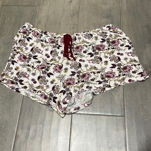 Colorful pajama shorts